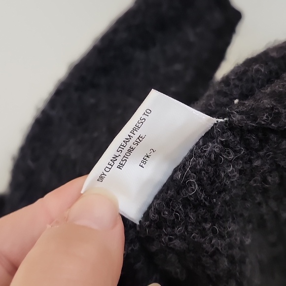 Eileen Fisher Alpaca Merino Wool Blend Dark Gray Short Sleeve Cardigan Sweater - Picture 7 of 9